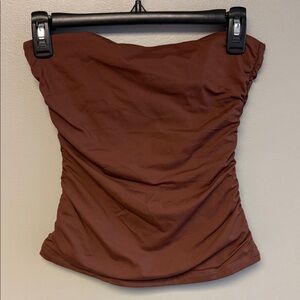 House of Harlow 1960 Ruched Strapless Top Brown Size S